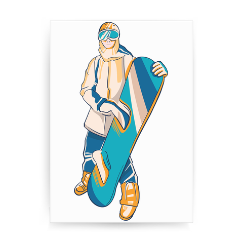 Snowboarder sport print poster wall art decor - Graphic Gear