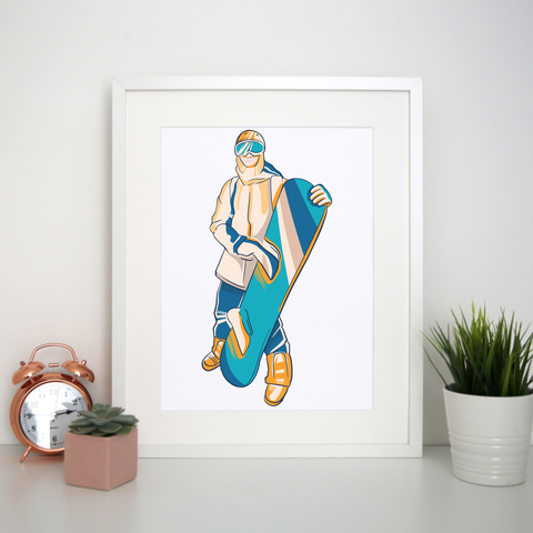 Snowboarder sport print poster wall art decor - Graphic Gear