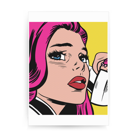 Pop art girl print poster wall art decor - Graphic Gear