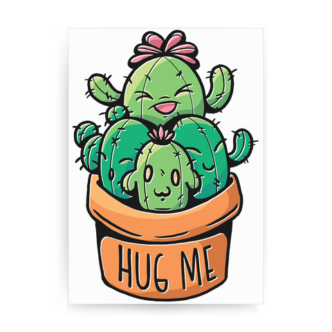 Cacti hug print poster wall art decor - Graphic Gear