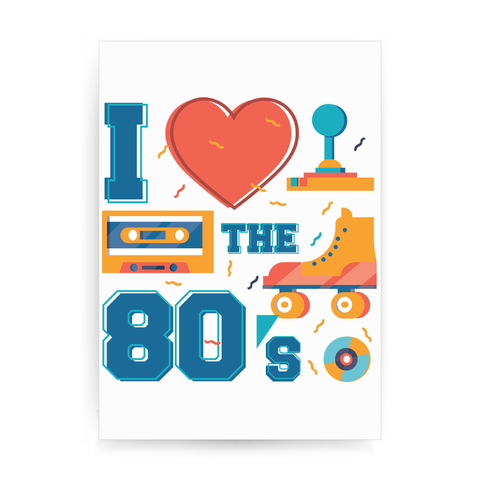 Love the 80's print poster wall art decor - Graphic Gear