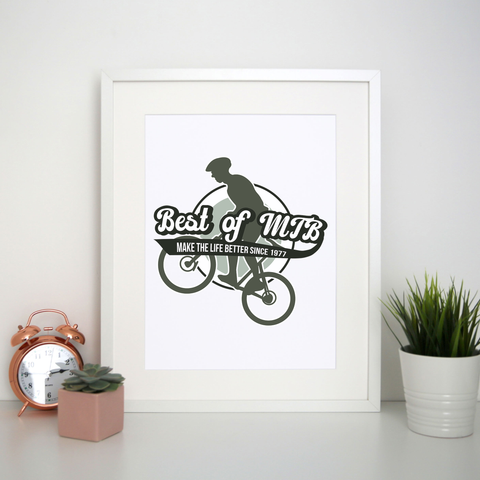 Mountain bike quote print poster wall art decor - Graphic Gear