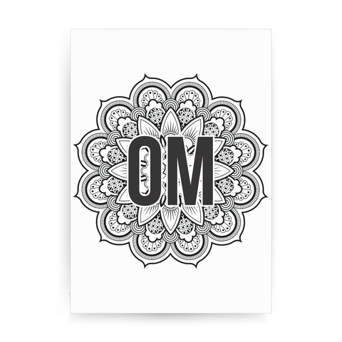 Mandala om ornamental floral print poster wall art decor - Graphic Gear