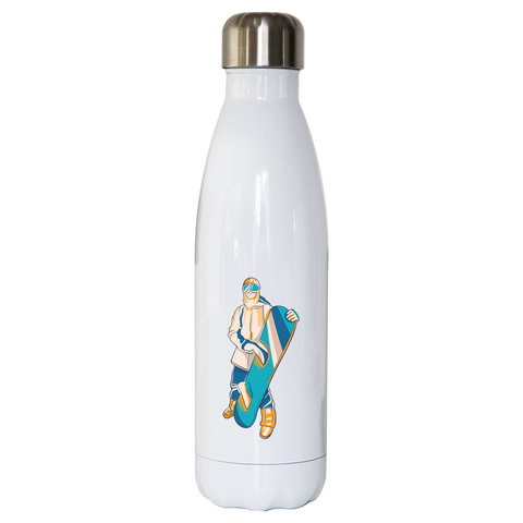 Snowboarder sport water bottle stainless steel reusable - Graphic Gear