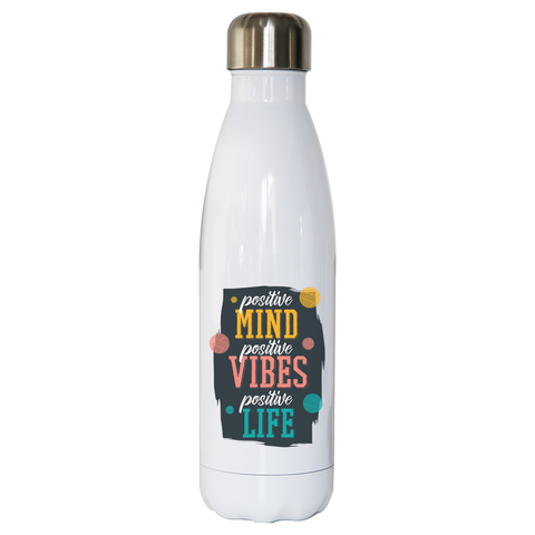 Positive quote water bottle stainless steel reusable - Graphic Gear