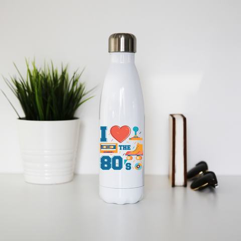 Love the 80's water bottle stainless steel reusable - Graphic Gear