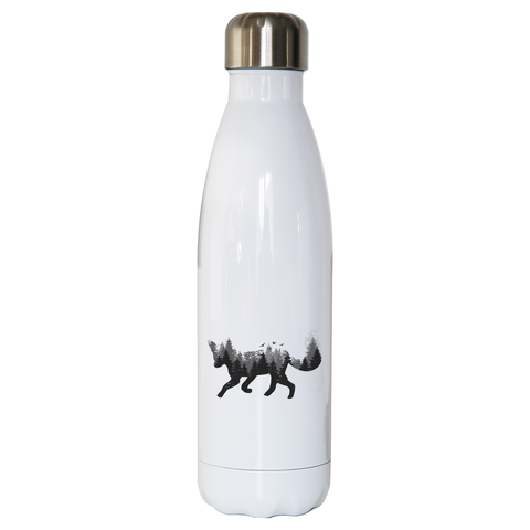 Forest fox animal water bottle stainless steel reusable - Graphic Gear