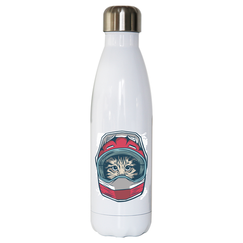 Cat driver water bottle stainless steel reusable - Graphic Gear