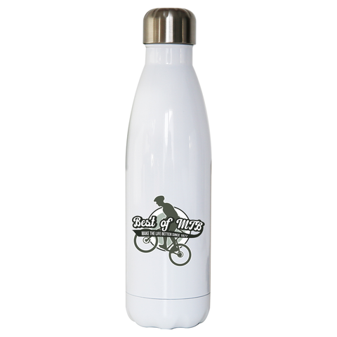 Mountain bike quote water bottle stainless steel reusable - Graphic Gear