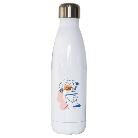 Abstract David head water bottle stainless steel reusable - Graphic Gear
