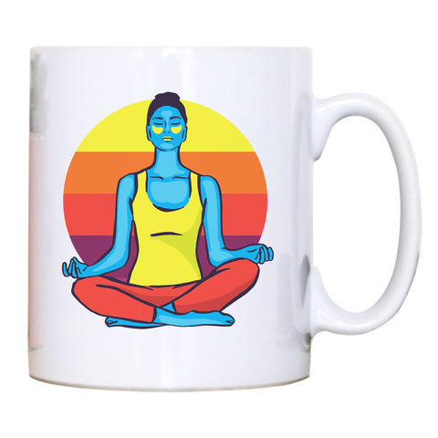 Colorful yoga woman mug coffee tea cup - Graphic Gear