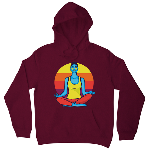 Colorful yoga woman hoodie - Graphic Gear