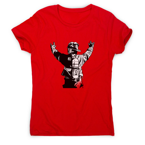 Firefighter rock hands women's t-shirt - Graphic Gear
