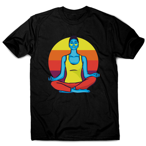 Colorful yoga woman men's t-shirt - Graphic Gear