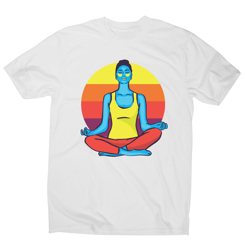 Colorful yoga woman men's t-shirt - Graphic Gear