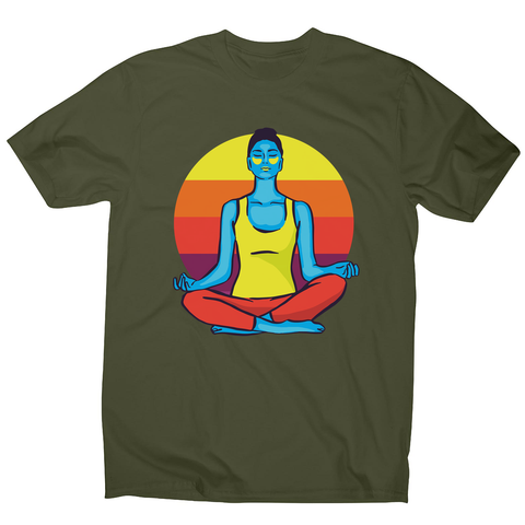 Colorful yoga woman men's t-shirt - Graphic Gear
