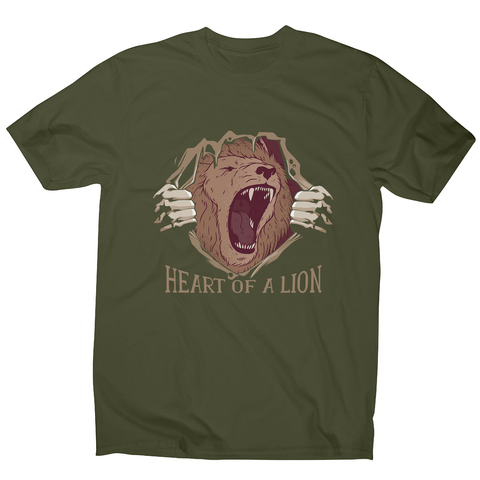 Heart of a lion men's t-shirt - Graphic Gear