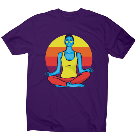 Colorful yoga woman men's t-shirt - Graphic Gear