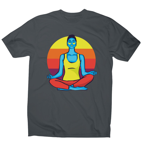 Colorful yoga woman men's t-shirt - Graphic Gear