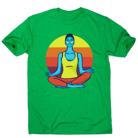 Colorful yoga woman men's t-shirt - Graphic Gear