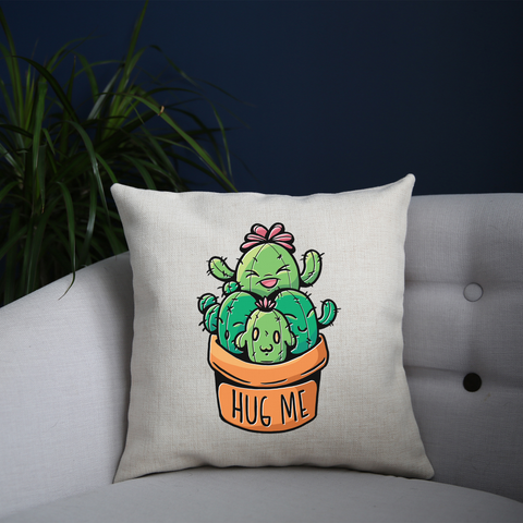 Cacti hug cushion cover pillowcase linen home decor - Graphic Gear