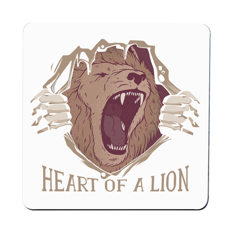 Heart of a lion coaster drink mat - Graphic Gear