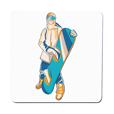 Snowboarder sport coaster drink mat - Graphic Gear