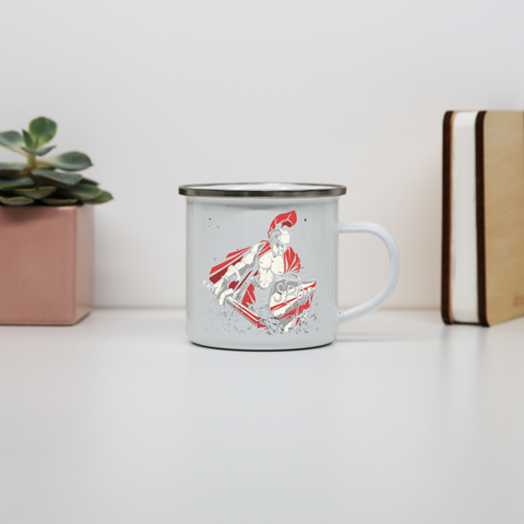 Roman warrior enamel camping mug outdoor cup colors - Graphic Gear