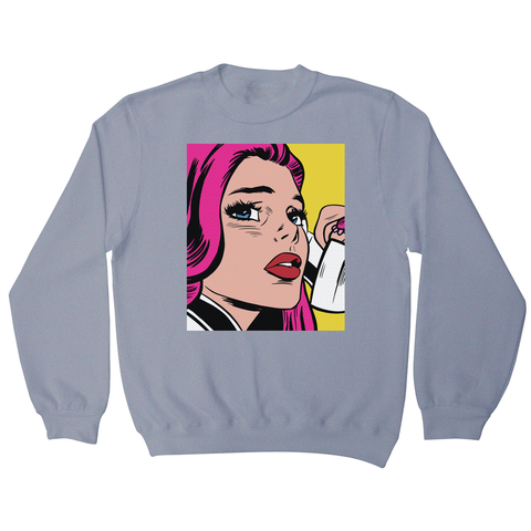 Pop art girl sweatshirt - Graphic Gear