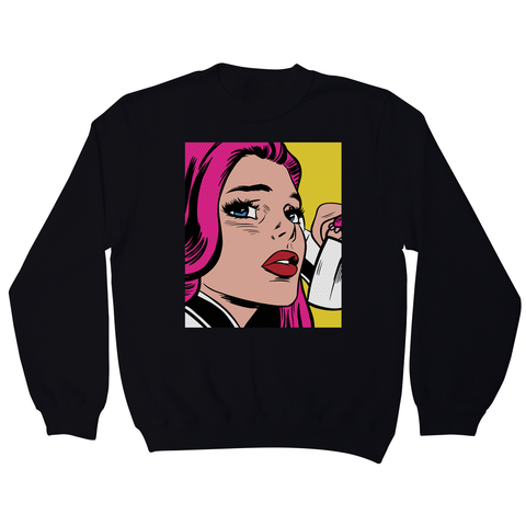 Pop art girl sweatshirt - Graphic Gear