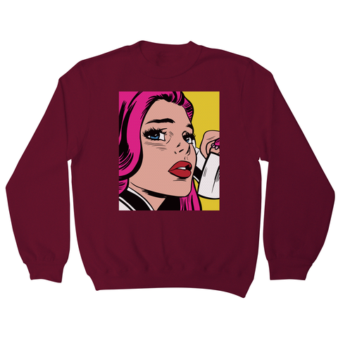 Pop art girl sweatshirt - Graphic Gear