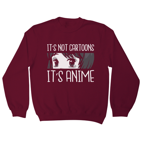 Not cartoons anime sweatshirt - Graphic Gear