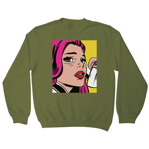 Pop art girl sweatshirt - Graphic Gear