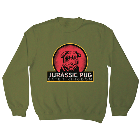 Jurassic pug sweatshirt - Graphic Gear