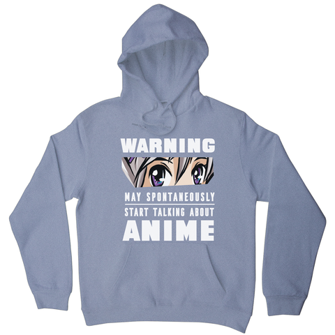 Anime warning quote hoodie - Graphic Gear