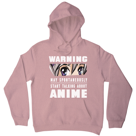 Anime warning quote hoodie - Graphic Gear
