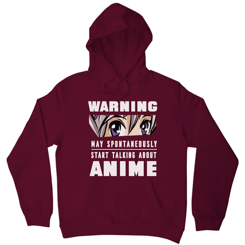 Anime warning quote hoodie - Graphic Gear