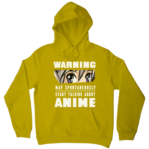 Anime warning quote hoodie - Graphic Gear