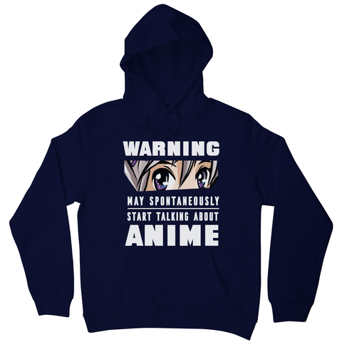 Anime warning quote hoodie - Graphic Gear