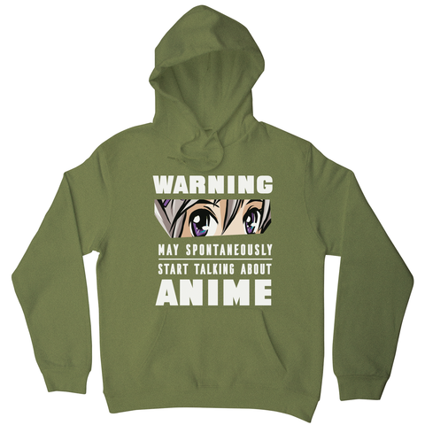 Anime warning quote hoodie - Graphic Gear