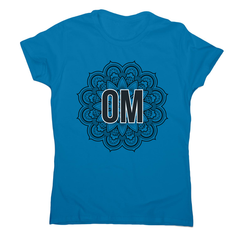 Mandala om ornamental floral women's t-shirt - Graphic Gear