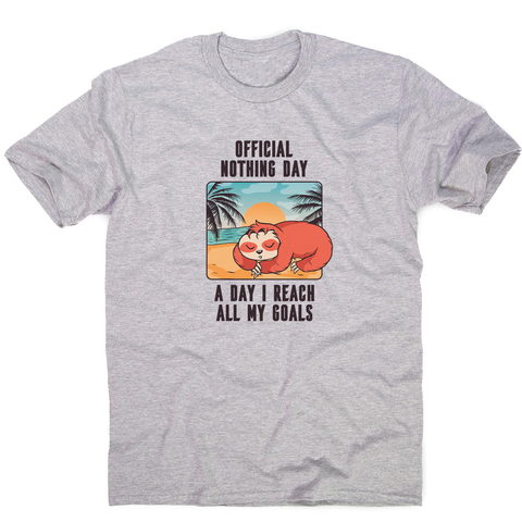 Sloth nothing day men's t-shirt - Graphic Gear