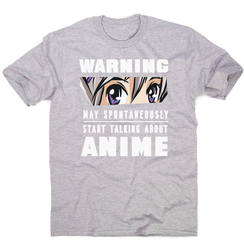Anime warning quote men's t-shirt - Graphic Gear