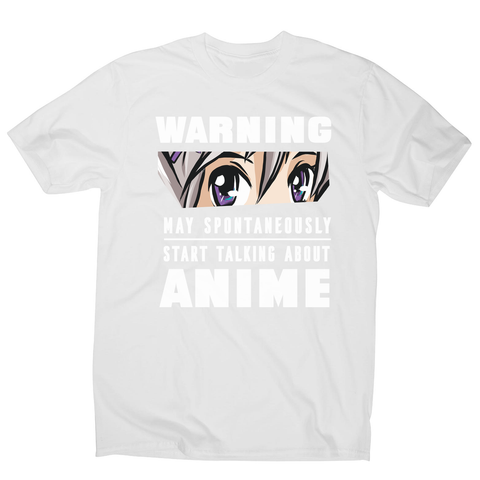 Anime warning quote men's t-shirt - Graphic Gear
