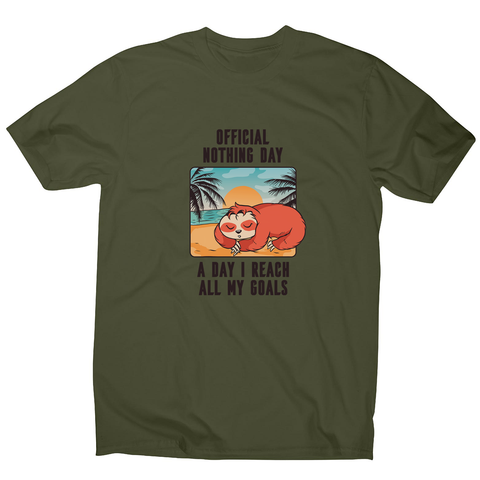 Sloth nothing day men's t-shirt - Graphic Gear