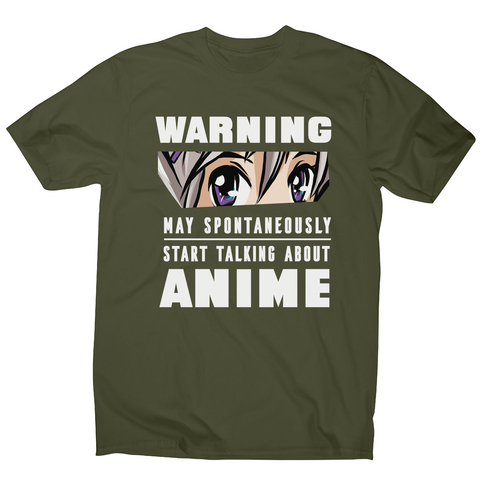 Anime warning quote men's t-shirt - Graphic Gear
