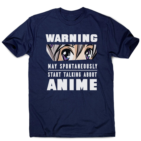Anime warning quote men's t-shirt - Graphic Gear