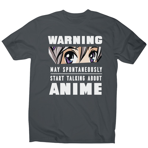 Anime warning quote men's t-shirt - Graphic Gear