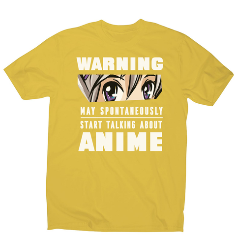 Anime warning quote men's t-shirt - Graphic Gear