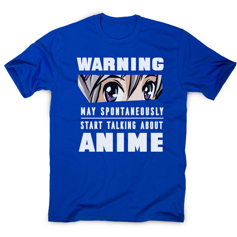Anime warning quote men's t-shirt - Graphic Gear